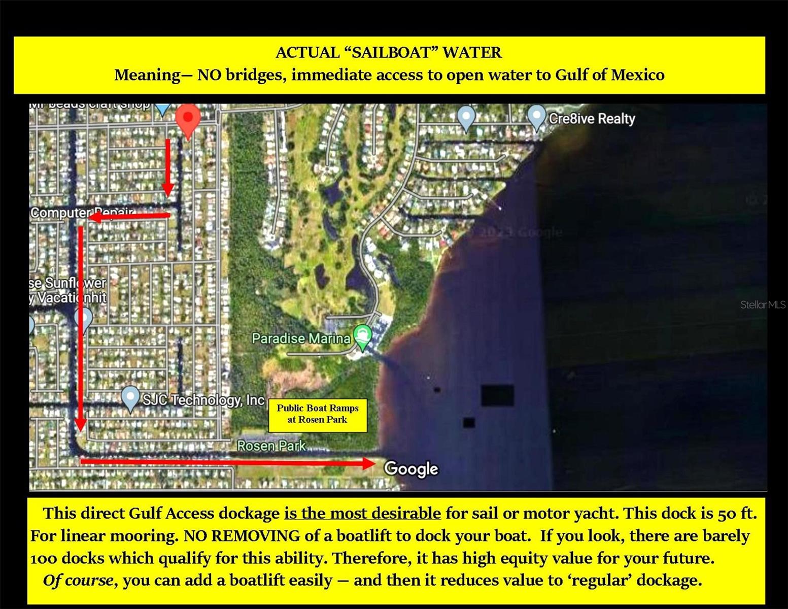 Under 15 minutes at no-wake speed. AVERAGE in Cape Coral is 48 minutes to open water.