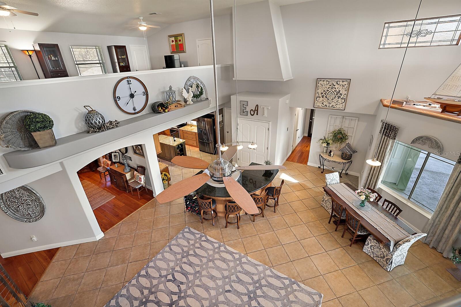 Upstairs View of Living/Dinette Area