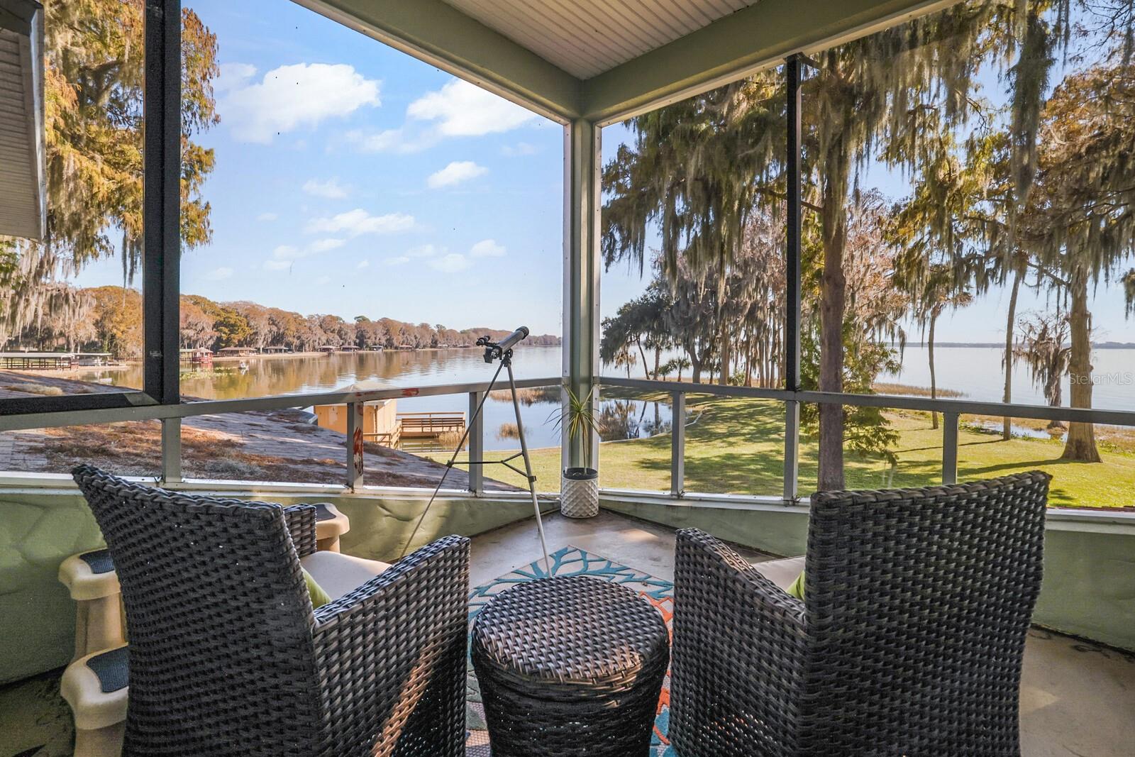 Wrap Around Screened Porch with Lakeside View