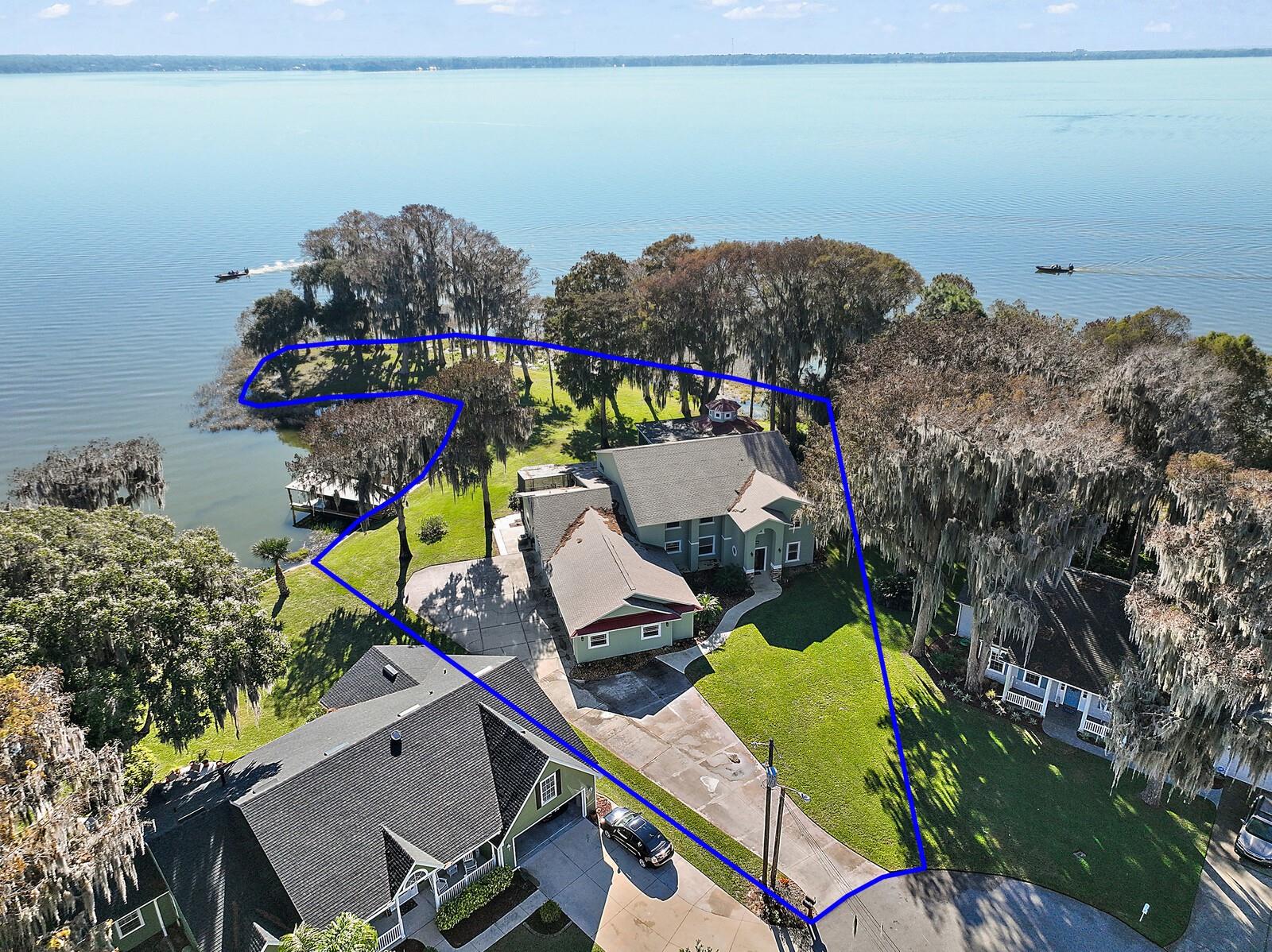 Blue Line Indicates Property