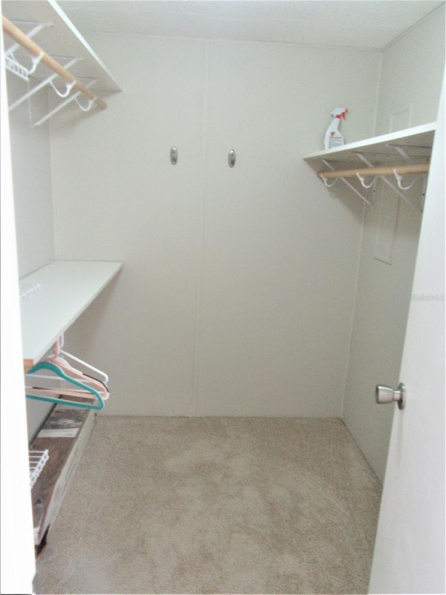 Huge walk in closet in the master