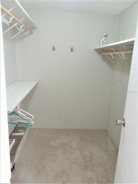 Huge walk in closet in the master