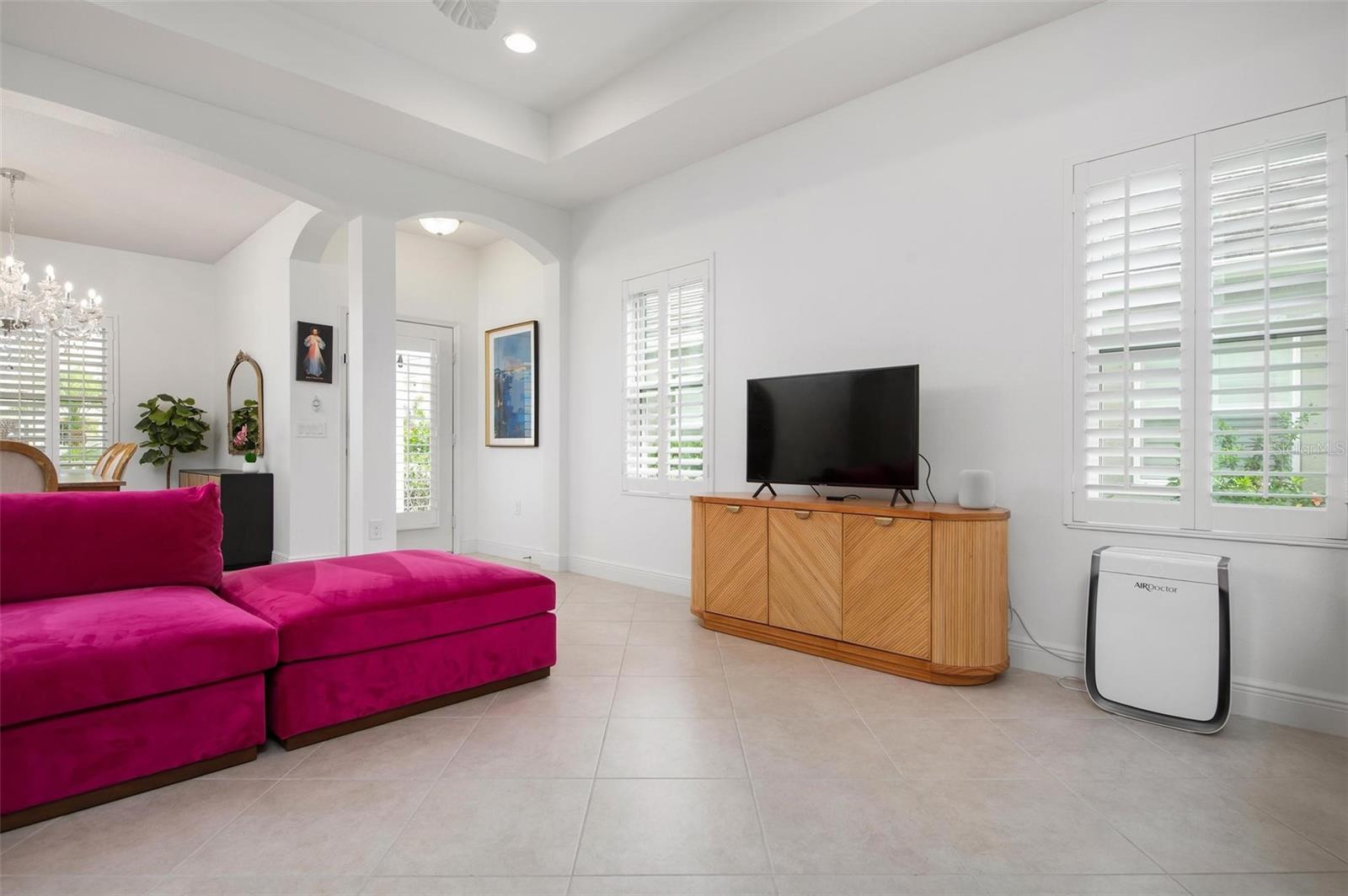 Living room to foyer