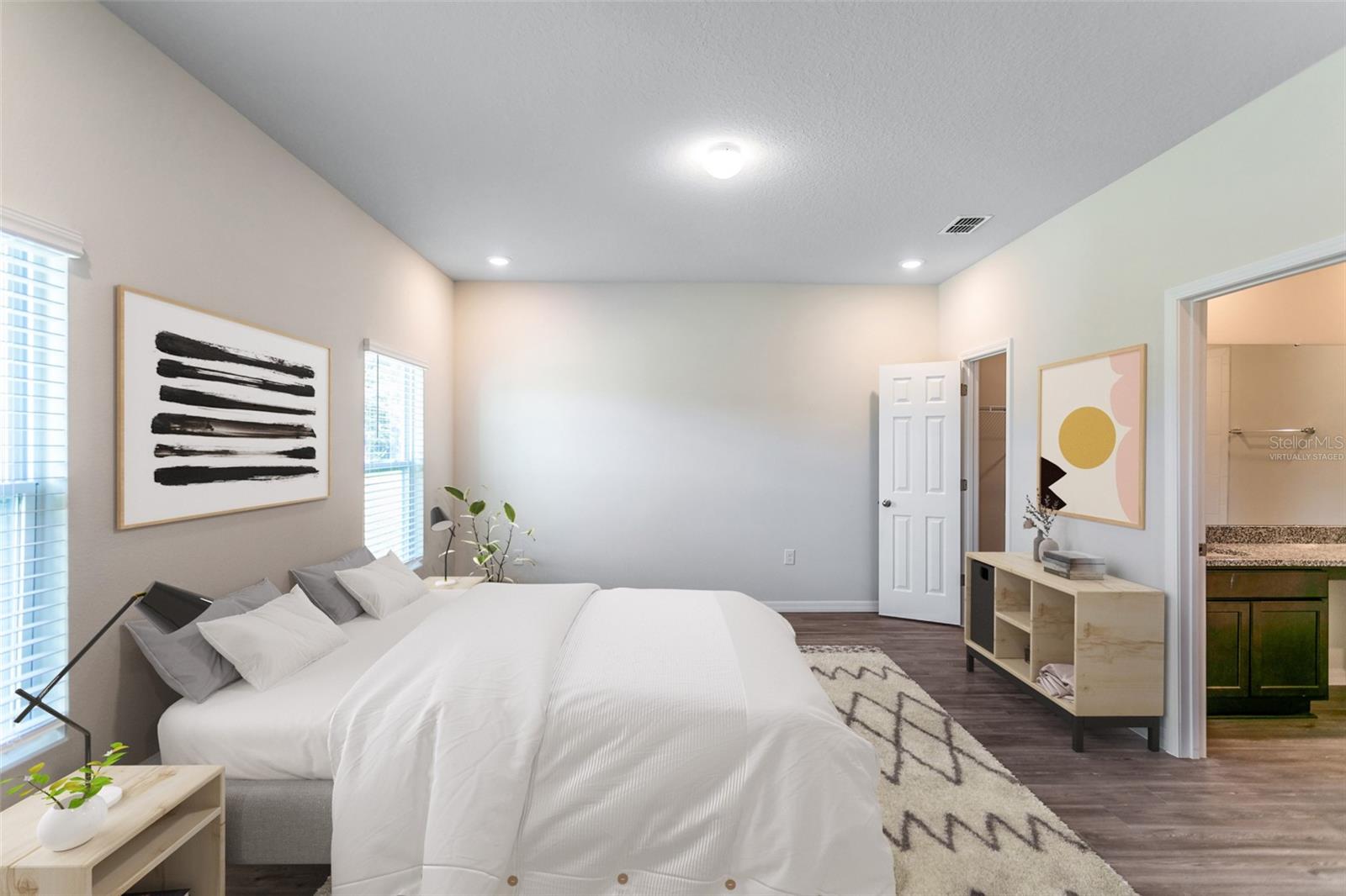 Virtually Staged Master Bedroom