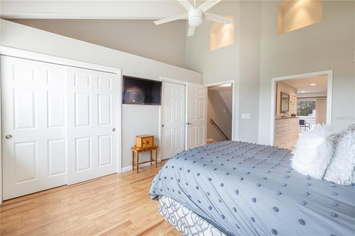Owner's suite with wall of closets