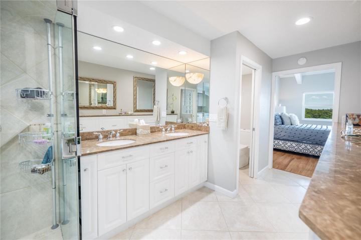 Bathroom has a private water closet