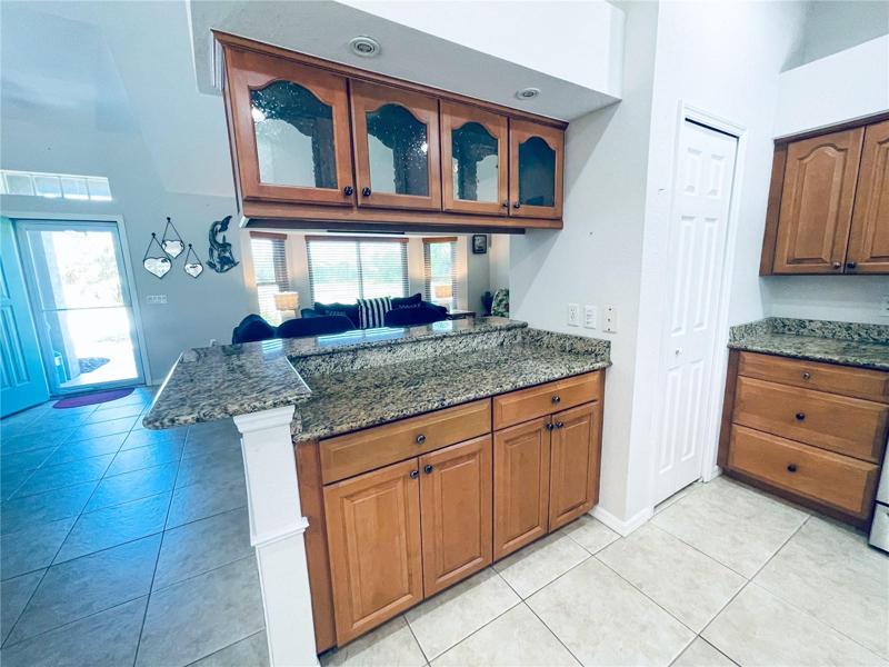 Kitchen with view of Living Room