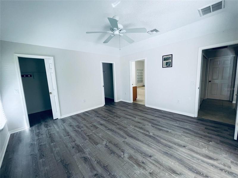 Master Bedroom View 2 showing 2 walk in closets