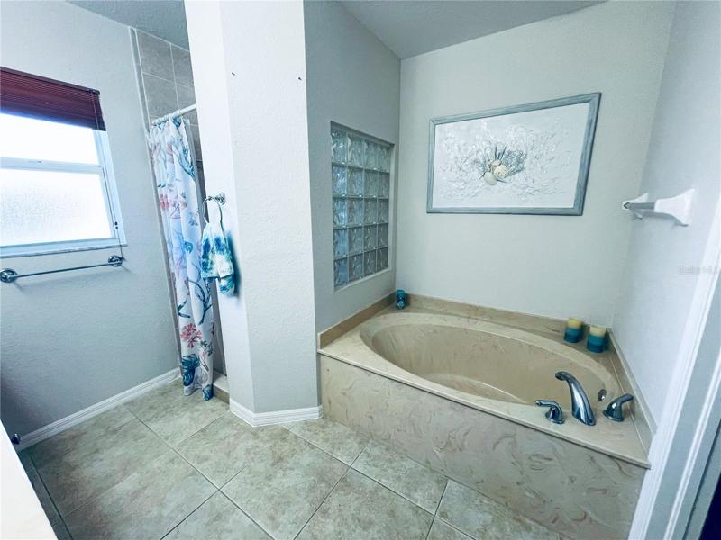 Master Bath Garden Tub and Separate Shower