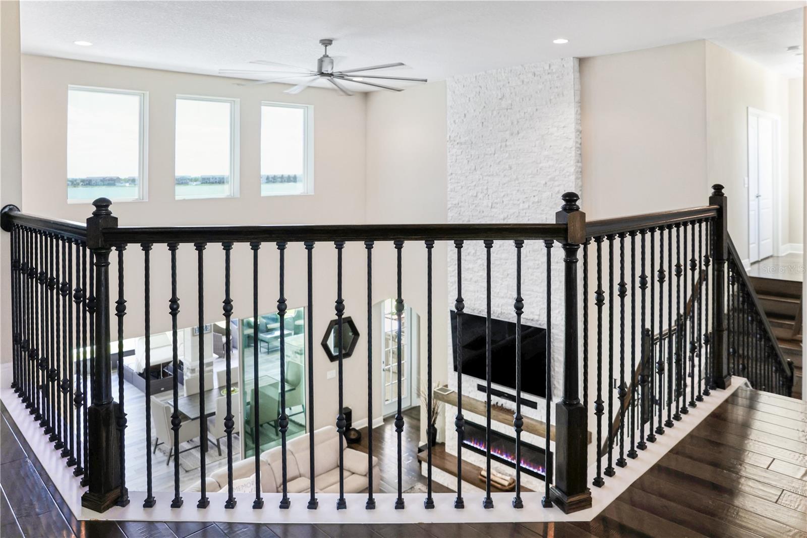 Open Landing to Living Room Below