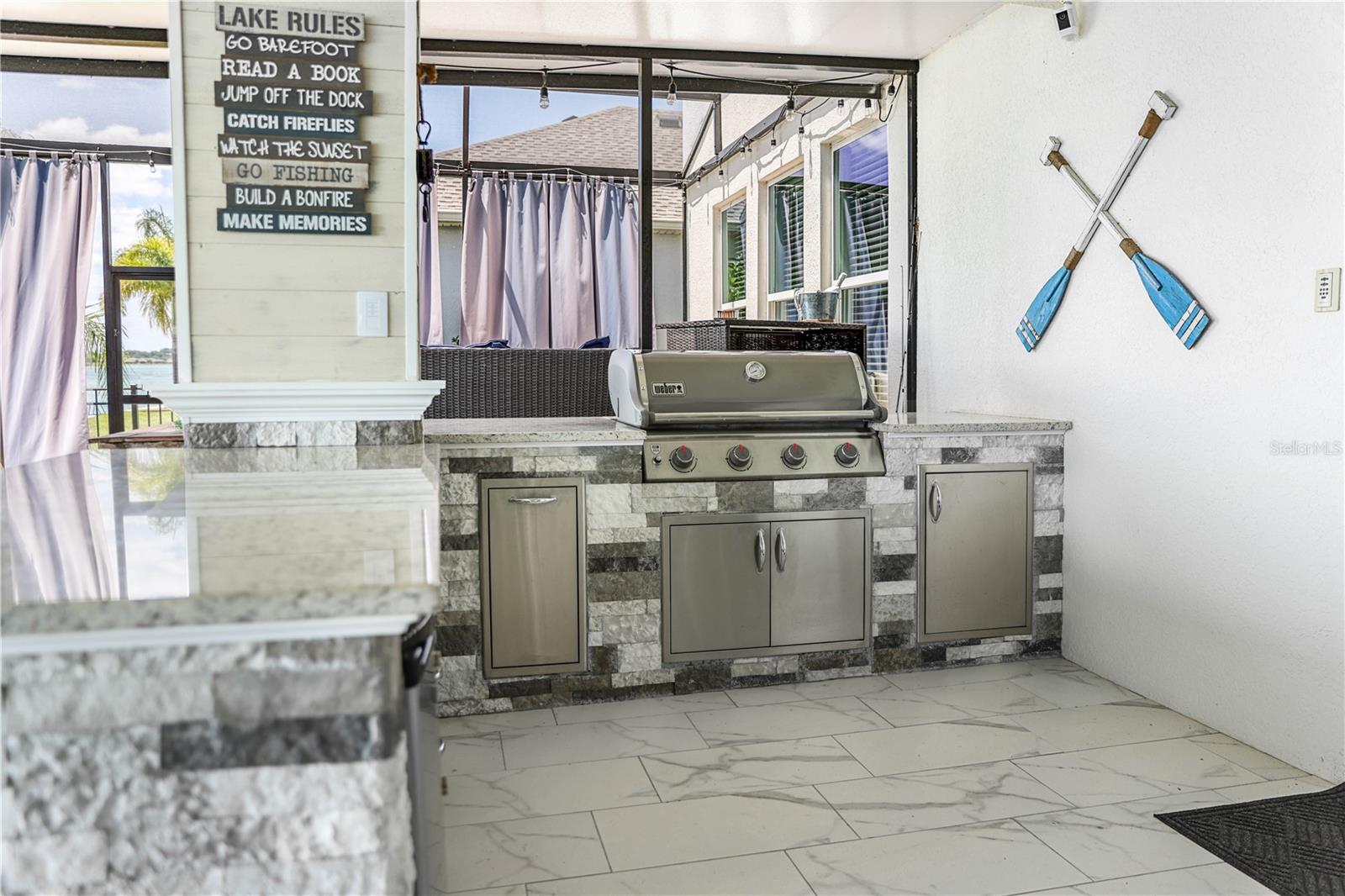 Outdoor Kitchen on Back Porch