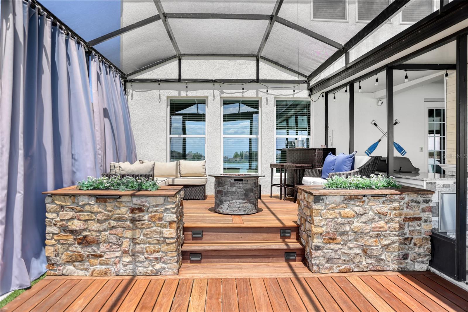 Back Porch with Fire Pit