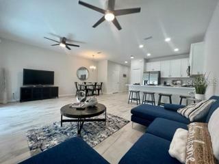 Open Floor Plan Living Room/Dining Room/Kitchen (stock photo)