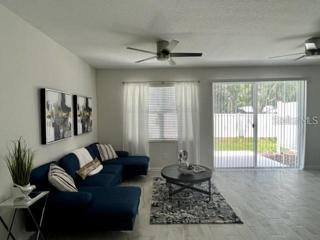 Living Room with Sliding Doors to Back Patio (stock photo)