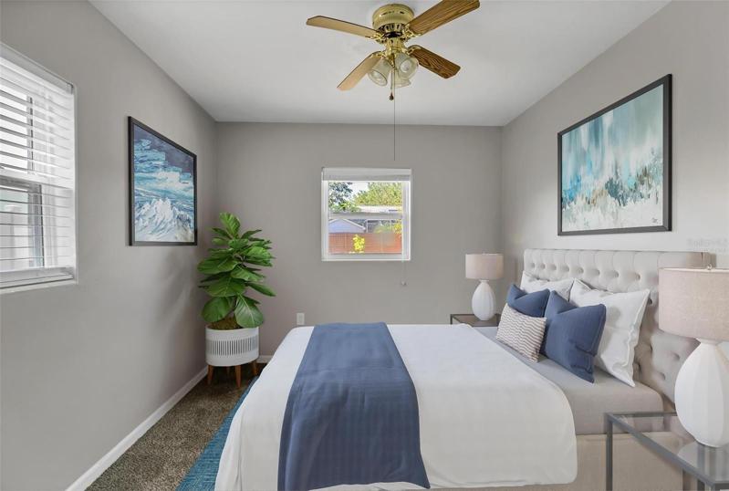 Virtually staged bedroom 2