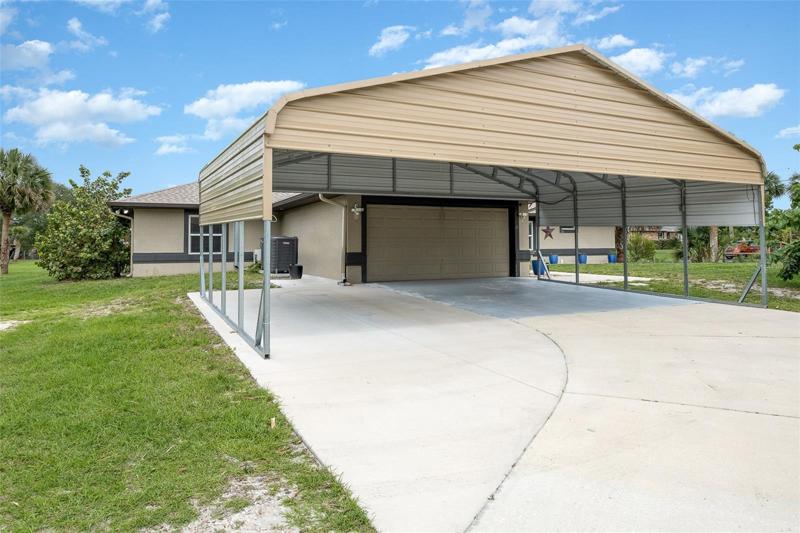 3 Car Carport Plus 2 Car Garage