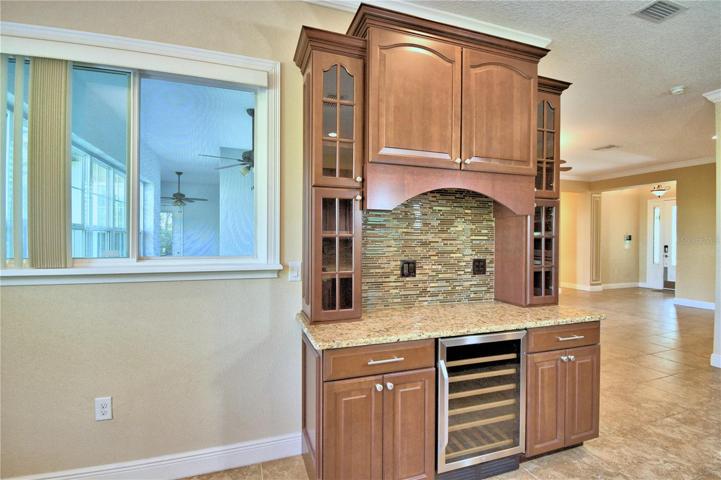 wine bar area/wine fridge