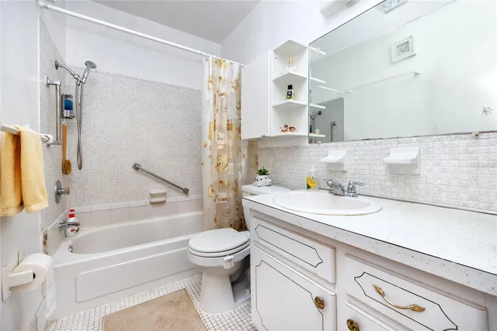 Bathroom with safety bars