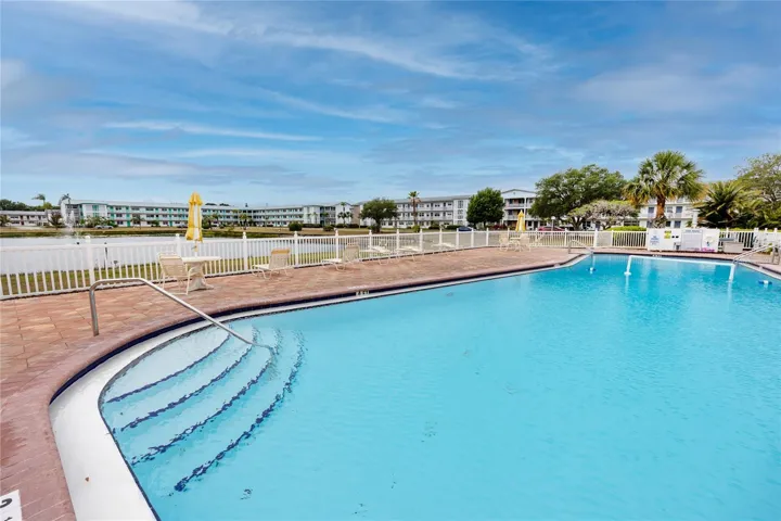Pool with Pond View