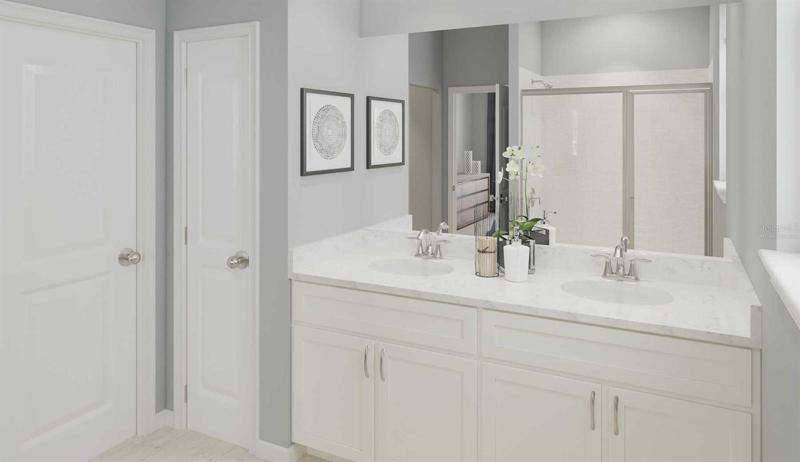*Virtually Staged* Owners Bath