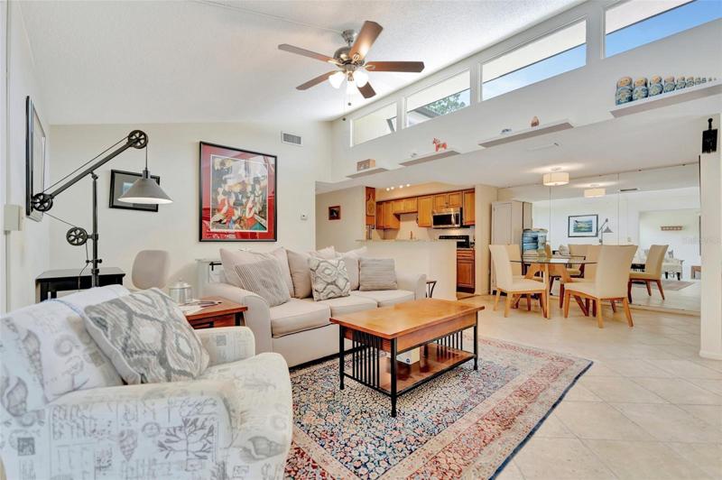 open space: living, dining, kitchen