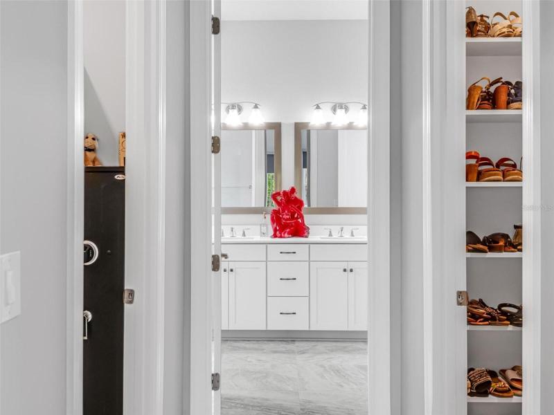 His & Her Walk-in Closets