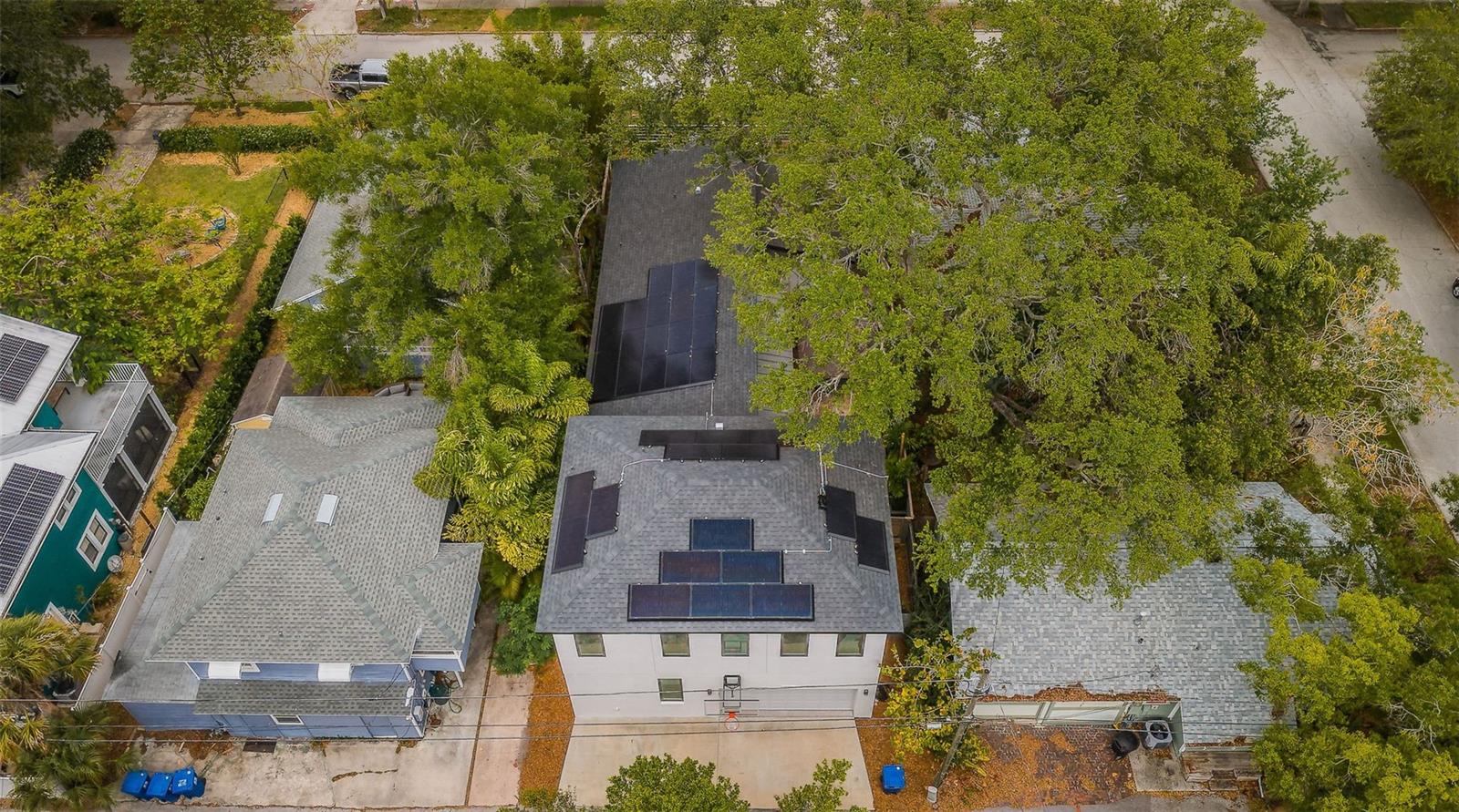 Tesla solar panels from the sky.