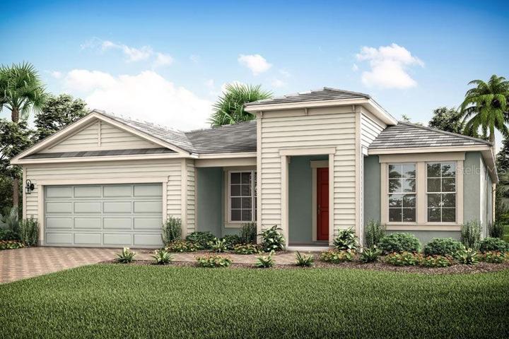 Hampton Exterior Rendering w/2 Car Garage