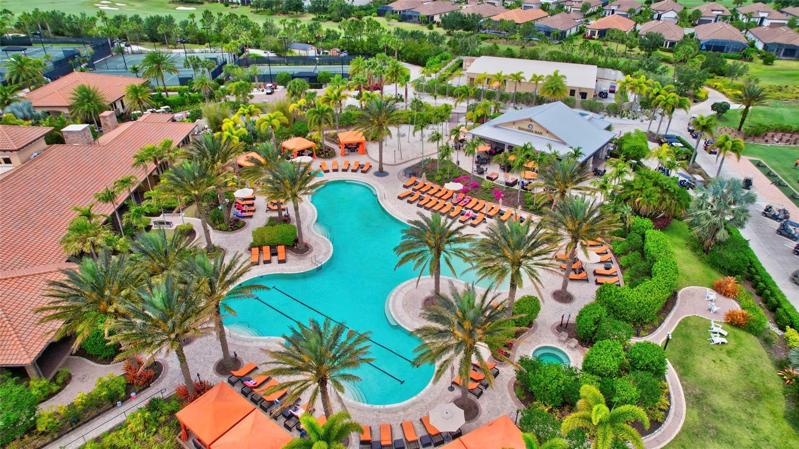 Resort pool and tiki bar