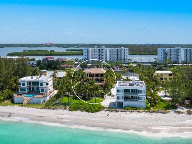 Aerial beach to bay