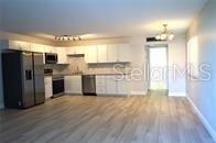 kitchen and dining to the right