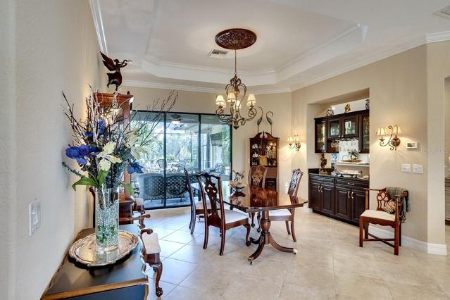 Formal Dining Room with Sliding Doors to Lanai