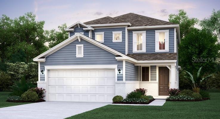 Artist rendering; illustration only; colors, features and garage orientation may differ.