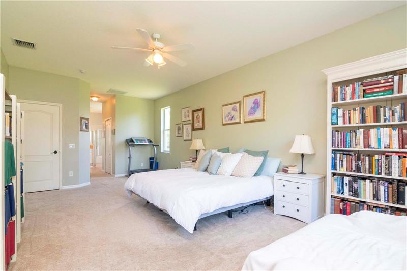 Master bedroom - looking in to master bath and both walk in closets