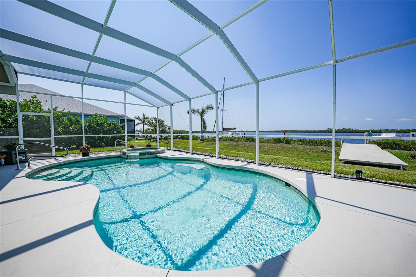 Heated pool and spa.