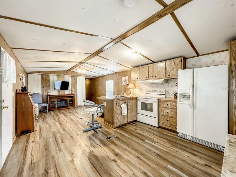 Kitchen and living room