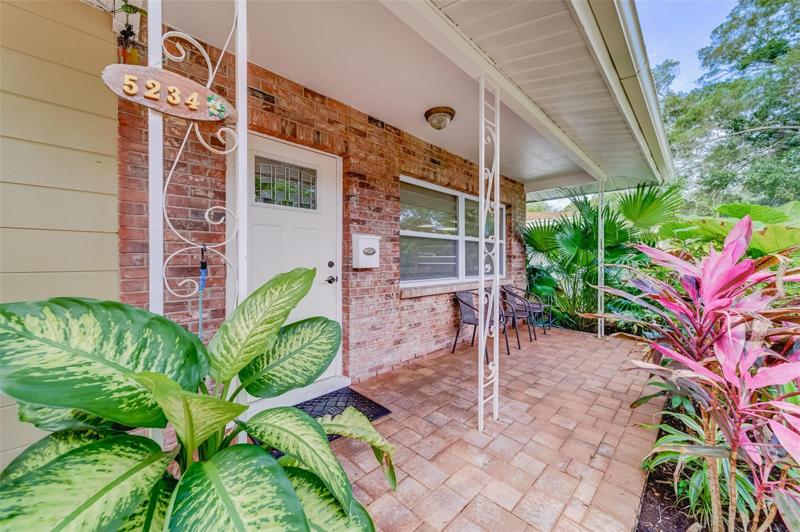 Front patio perfect for morning coffee  