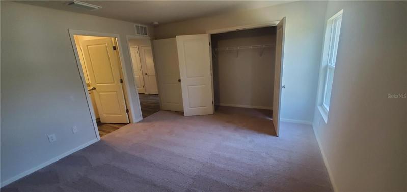 Primary Bedroom and closet