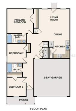Floorplan.  Front porch not included on this elevation.