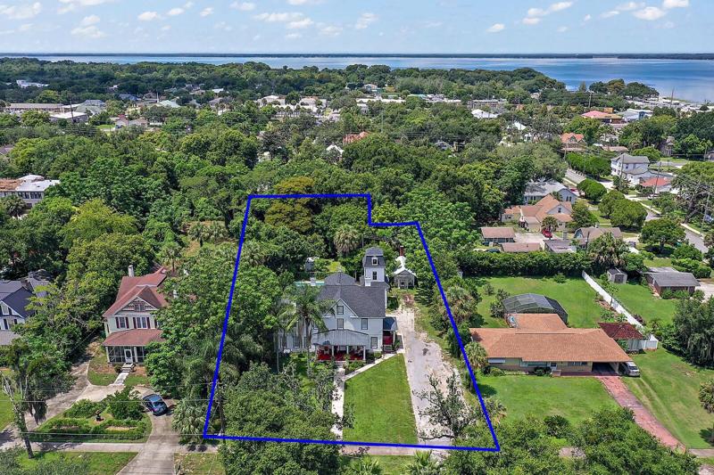 Blue Line Indicates Property