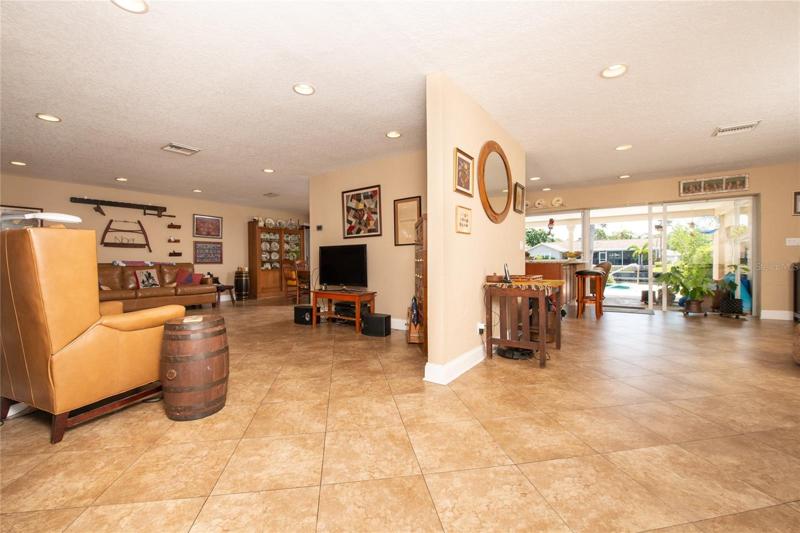 large front entry foyer - with views straight back to pool