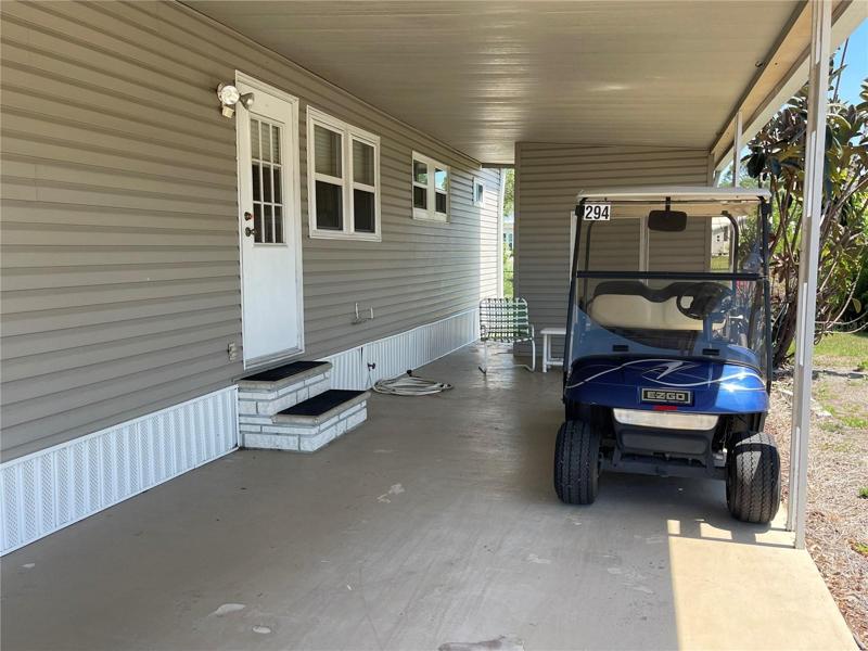 Carport large enough for two cars!