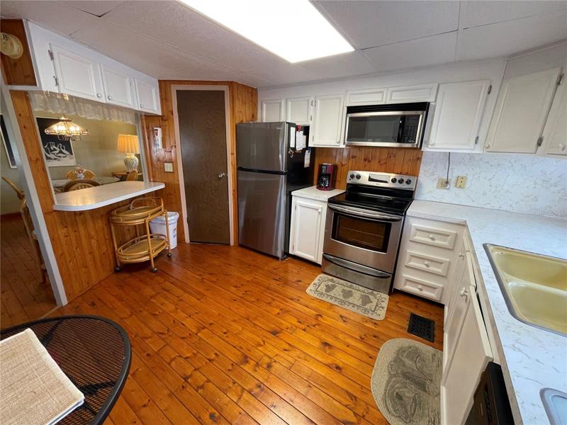 Stainless steel appliances.