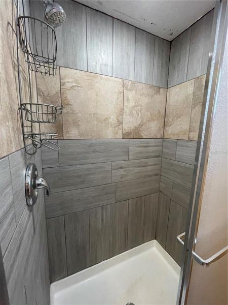 Tiled shower