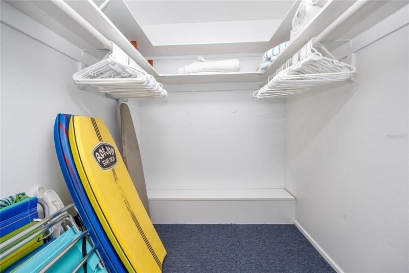 Walk-in closet from the master bedroom.