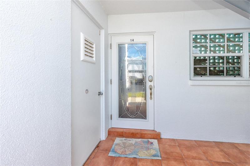 Back entrance/storage room door on the left.