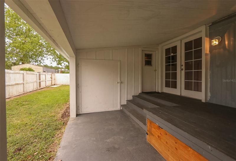 Entrance and covered porch