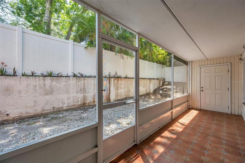 Screened-in patio