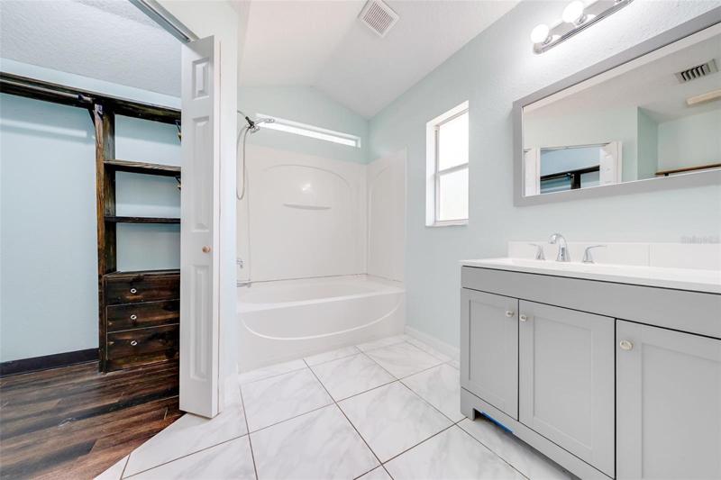 Master Bath with walk-in Closet