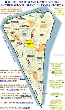 Island Map with Harbour Court Info